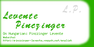 levente pinczinger business card